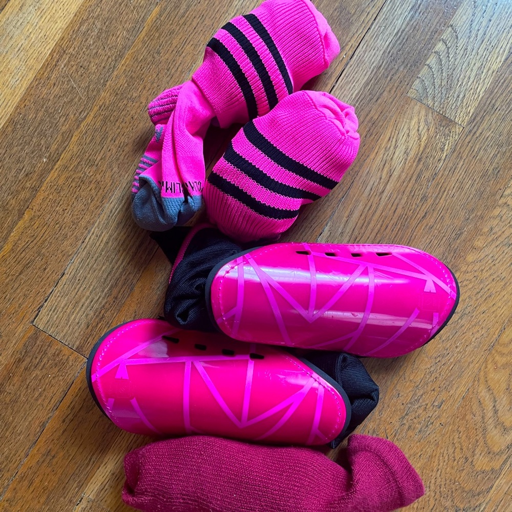 Little girls soccer leg gear and socks